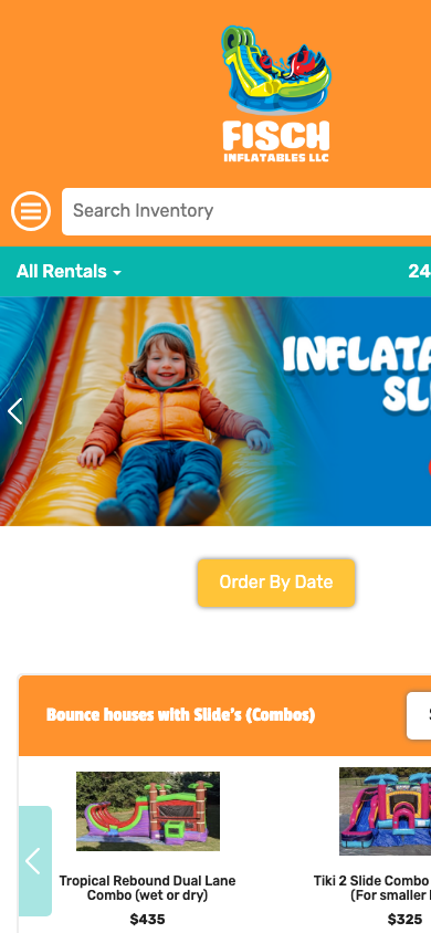 Current mobile home page with content clipped off screen edge